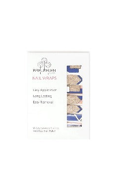 These blue and gold glitter nail decals contains 16 nail strips to help you find the perfect fit for your nails. 