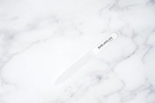 File in style with our frosted glass nail files